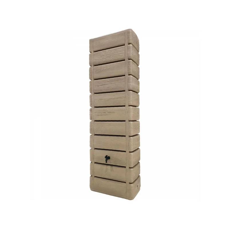 Belli - Récupérateur d'eau de pluie 300L mural collecteur inclus imitation bois clair - BELLI - Image 2