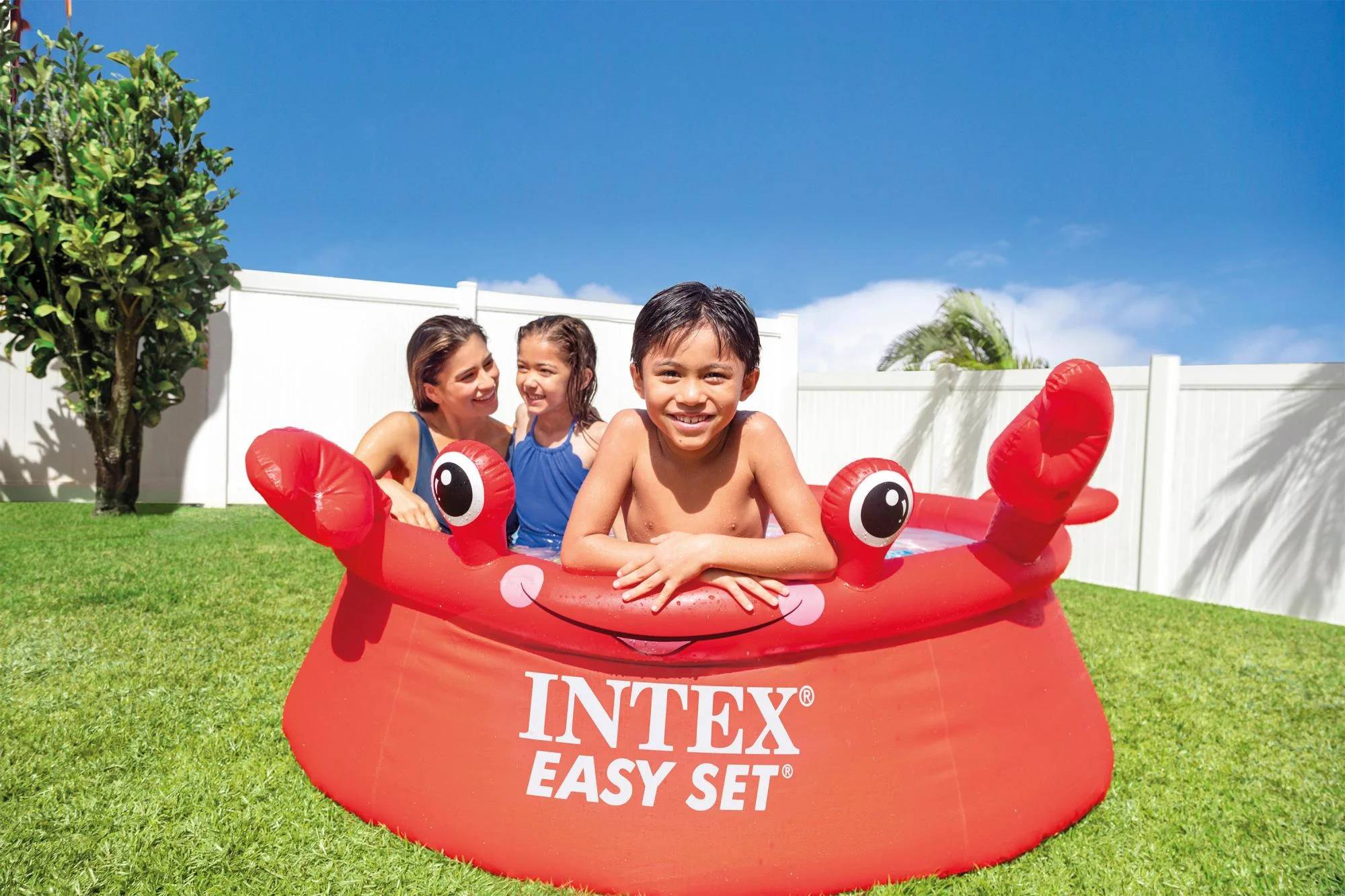 Intex - Piscine gonflable Happy Crab PVC Rouge Ø 183 cm 26100EH - INTEX
