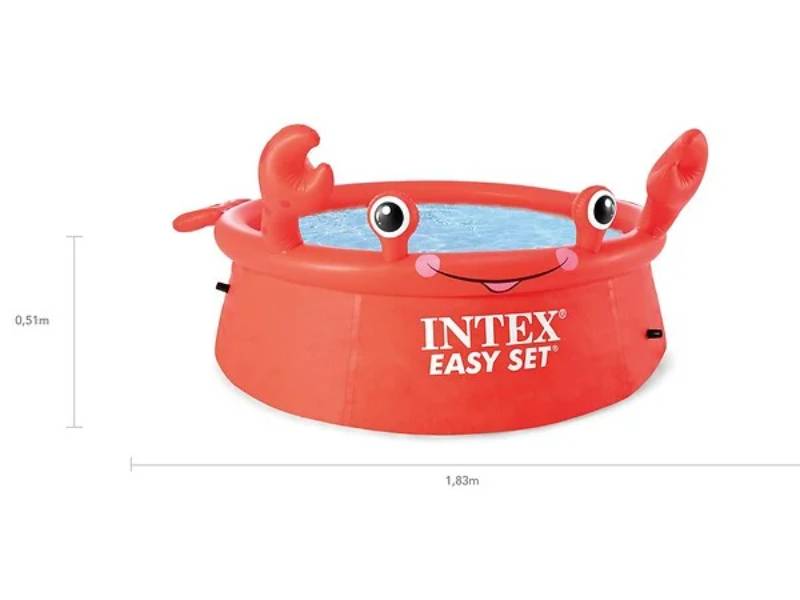 Intex - Piscine gonflable Happy Crab PVC Rouge Ø 183 cm 26100EH - INTEX - Image 4
