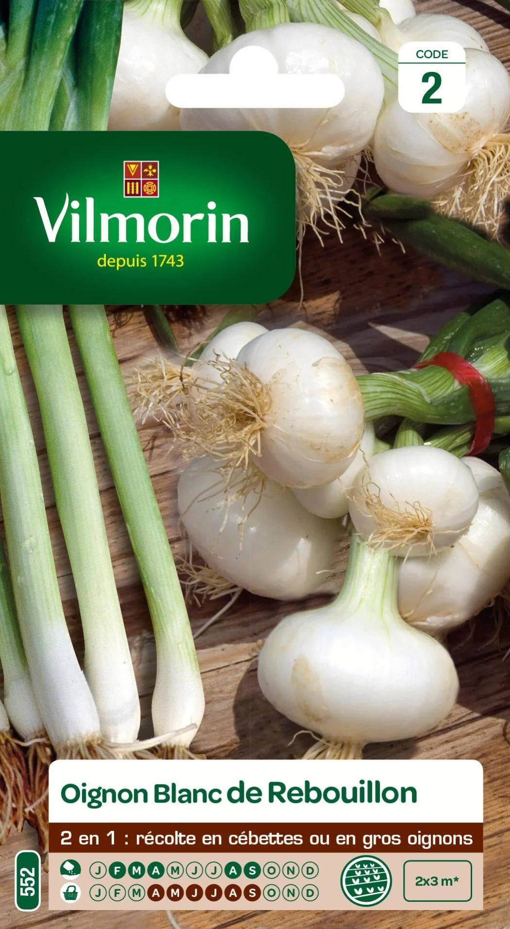 Vilmorin - Oignon Rebouillon série 2 sachet graines 5 g - Vilmorin - Image 1