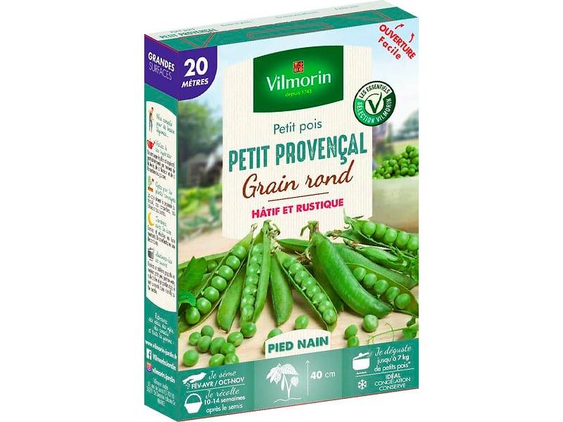 Vilmorin - Pois Petit Provençal série 20m sachet graines 246 g - Vilmorin - Image 3