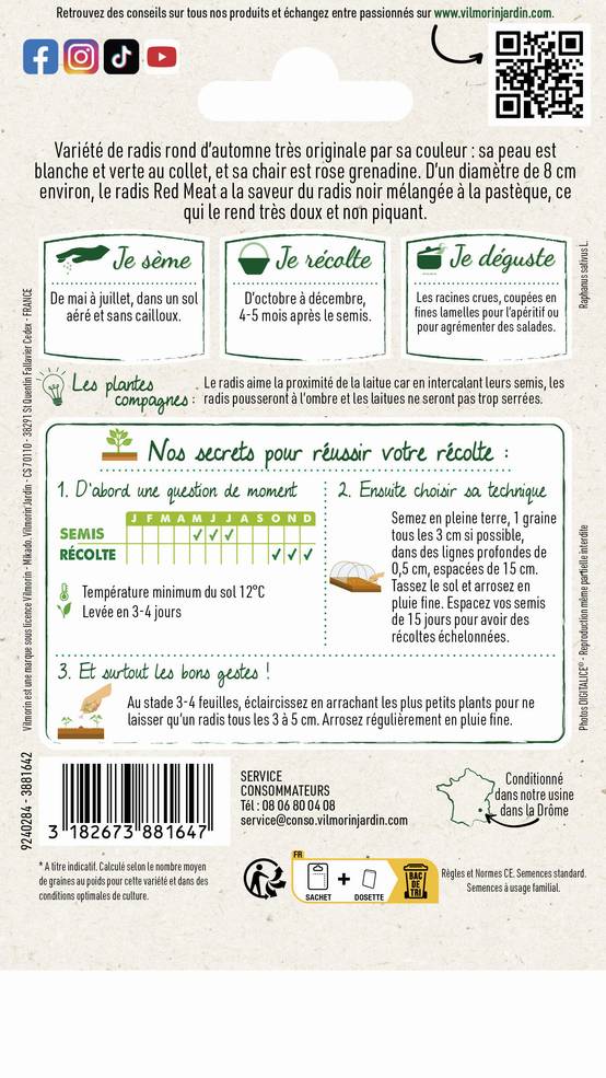 Radis Red Meat cuisine du monde - Vilmorin - Image 3