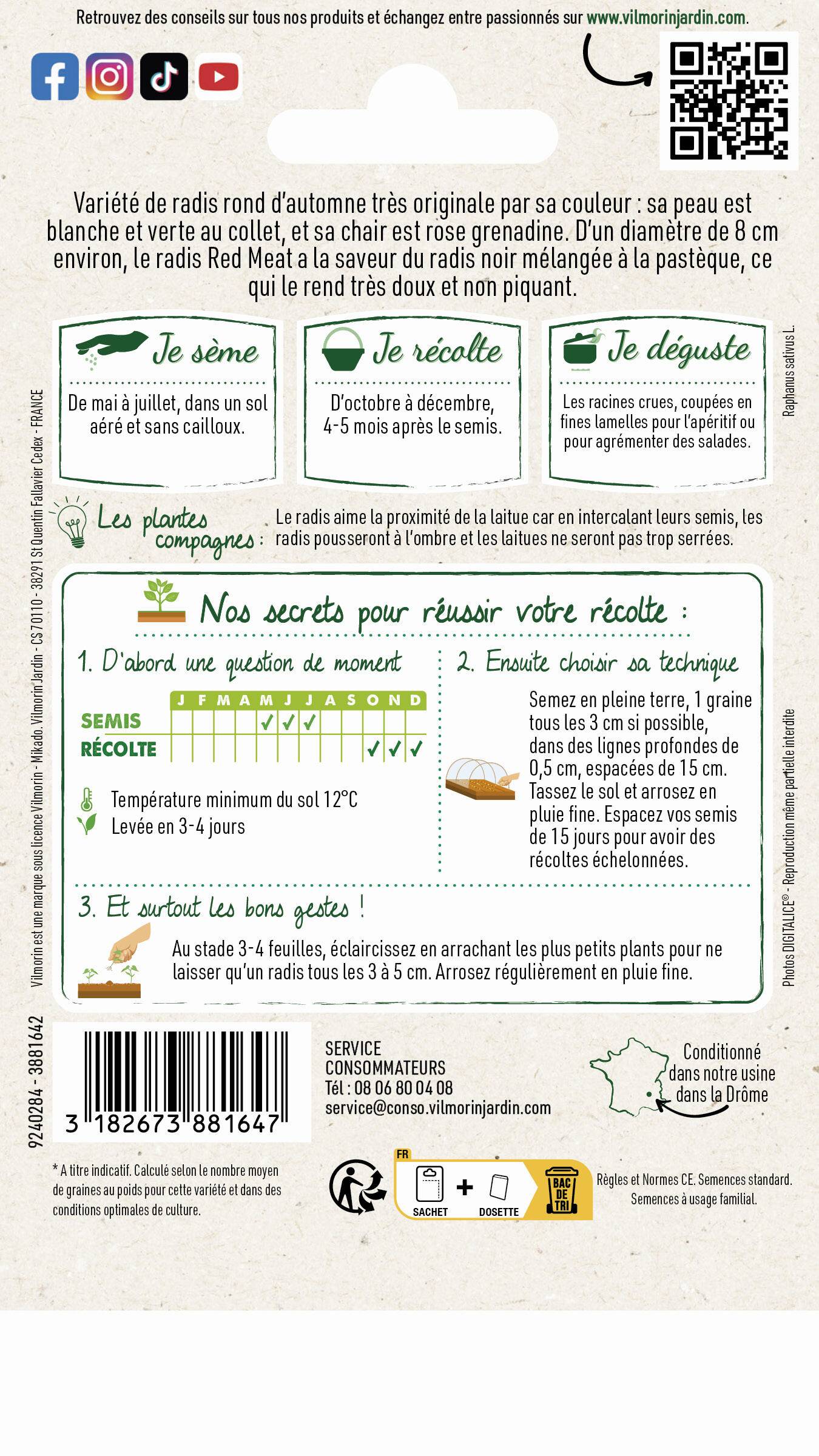 Radis Red Meat cuisine du monde - Vilmorin - Image 3