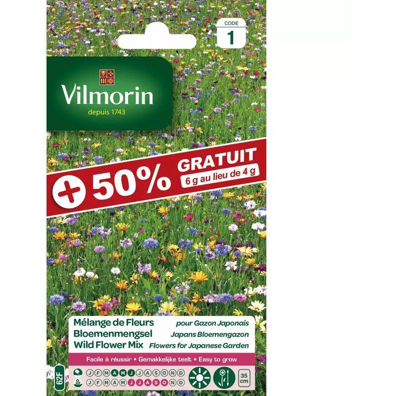 Vilmorin - Sachet Graines Mélange De Fleurs Pour Gazon Japonais - VILMORIN - Image 3