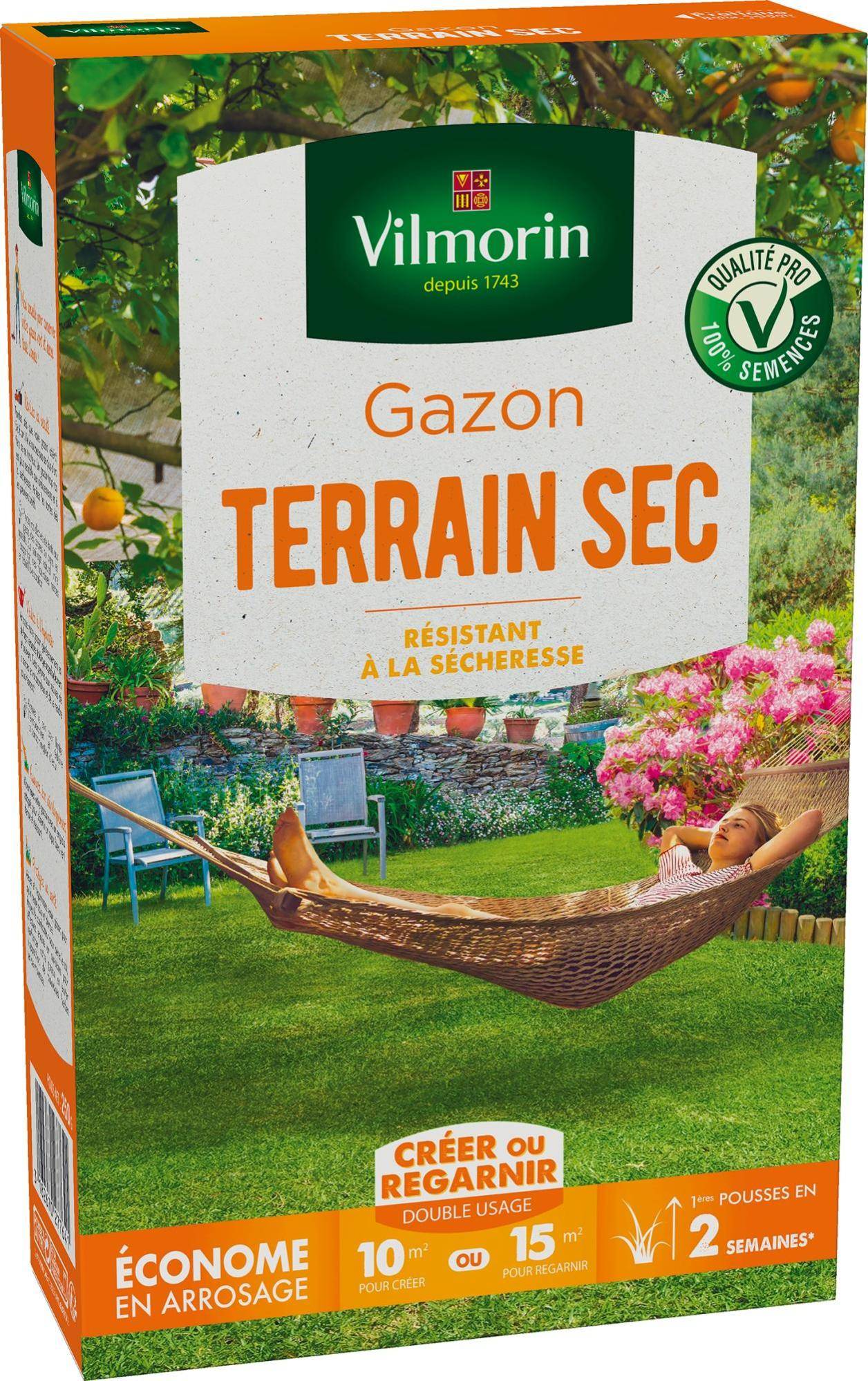 Vilmorin - Gazon Terrain Sec 250g – VILMORIN - Image 1
