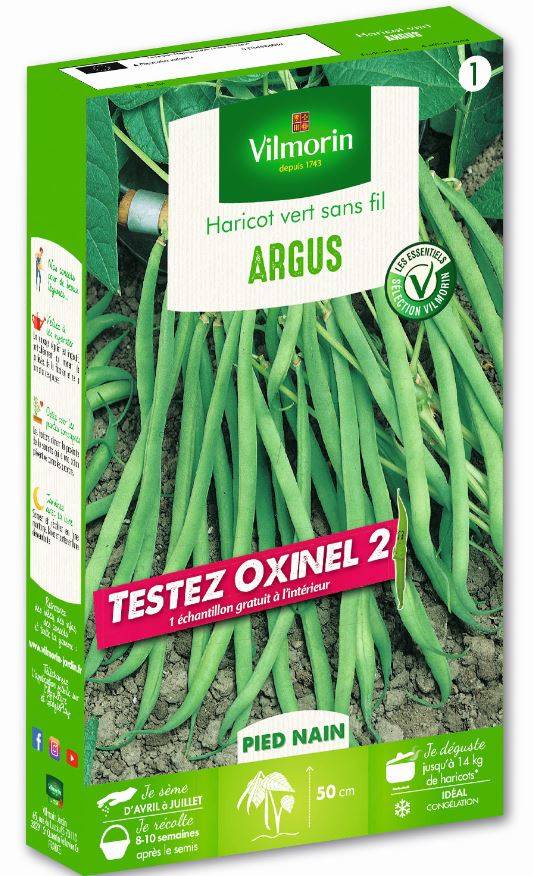 Vilmorin - Haricot argus avec échantillon Oxinel 2 série 1 sachet graines 110 g - Vilmorin - Image 1