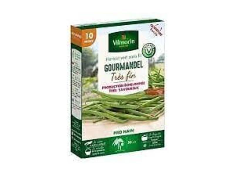 Vilmorin - Haricot nain filet mangetout Gourmandel obtention série 10m sachet graines 65 g - Vilmorin - Image 1