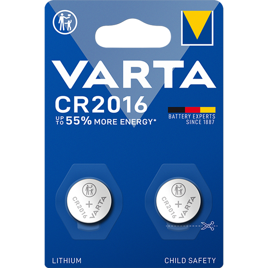 Piles Bouton Lithium 3 V PILE CR 2016 - VARTA