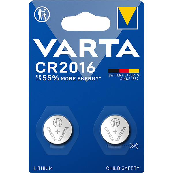 Piles Bouton Lithium 3 V PILE CR 2016 - VARTA