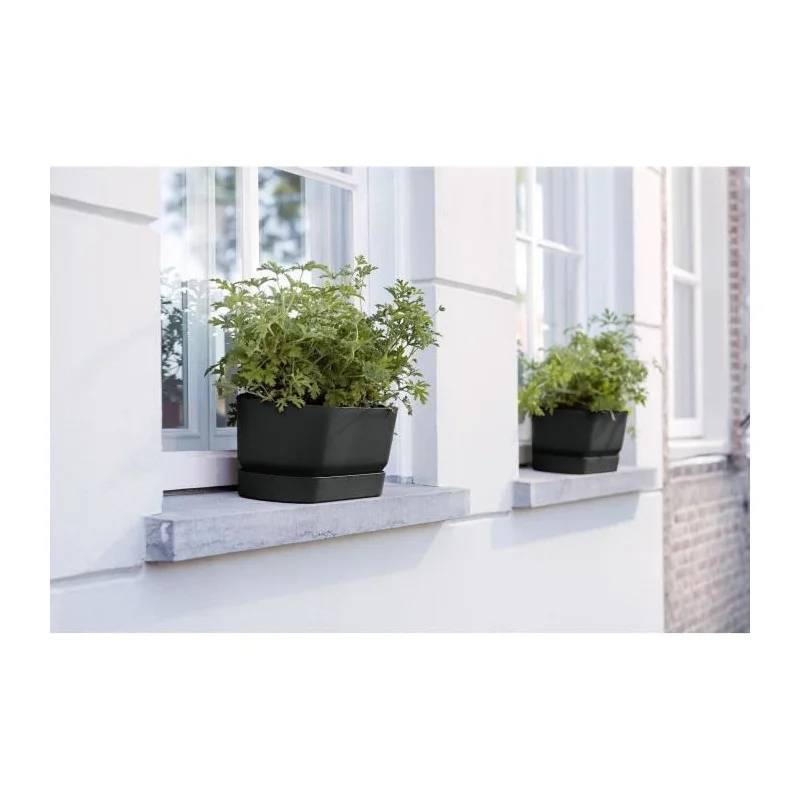 Balconnière greenville plastique noir 49 x 19,8 x 18,4 cm - ELHO - Image 2