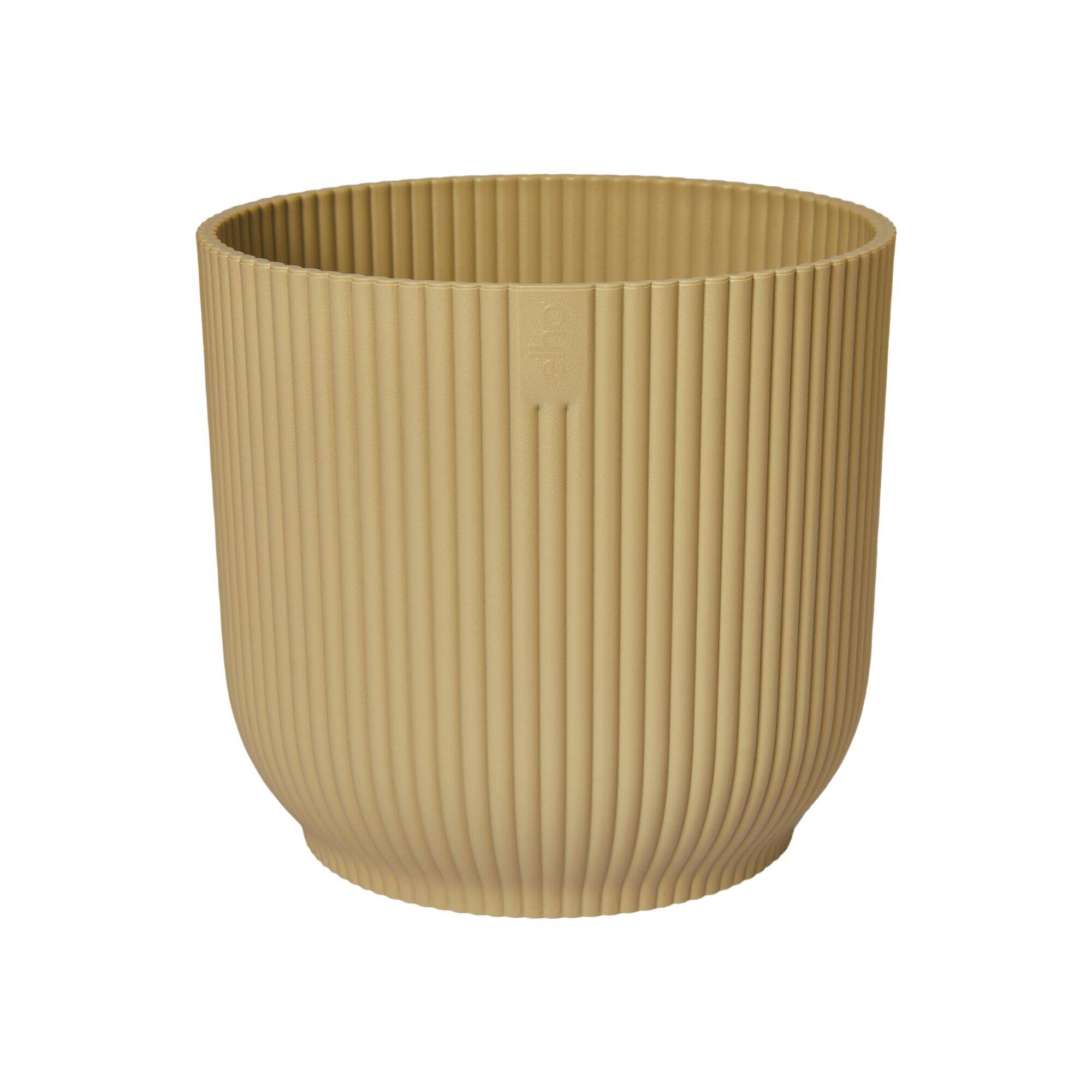 Elho - Elho - Pot Vibes Fold Rond Jaune Beurre Ø.18,34 x H.16,8 cm - Image 1