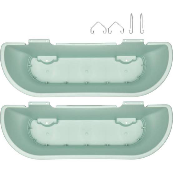 Lot de 2 Balconnières Polypropylène Vert Forest - ELHO - Image 2