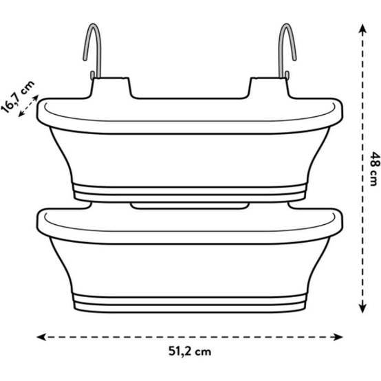 Lot de 2 Balconnières Polypropylène Vert Forest - ELHO - Image 7