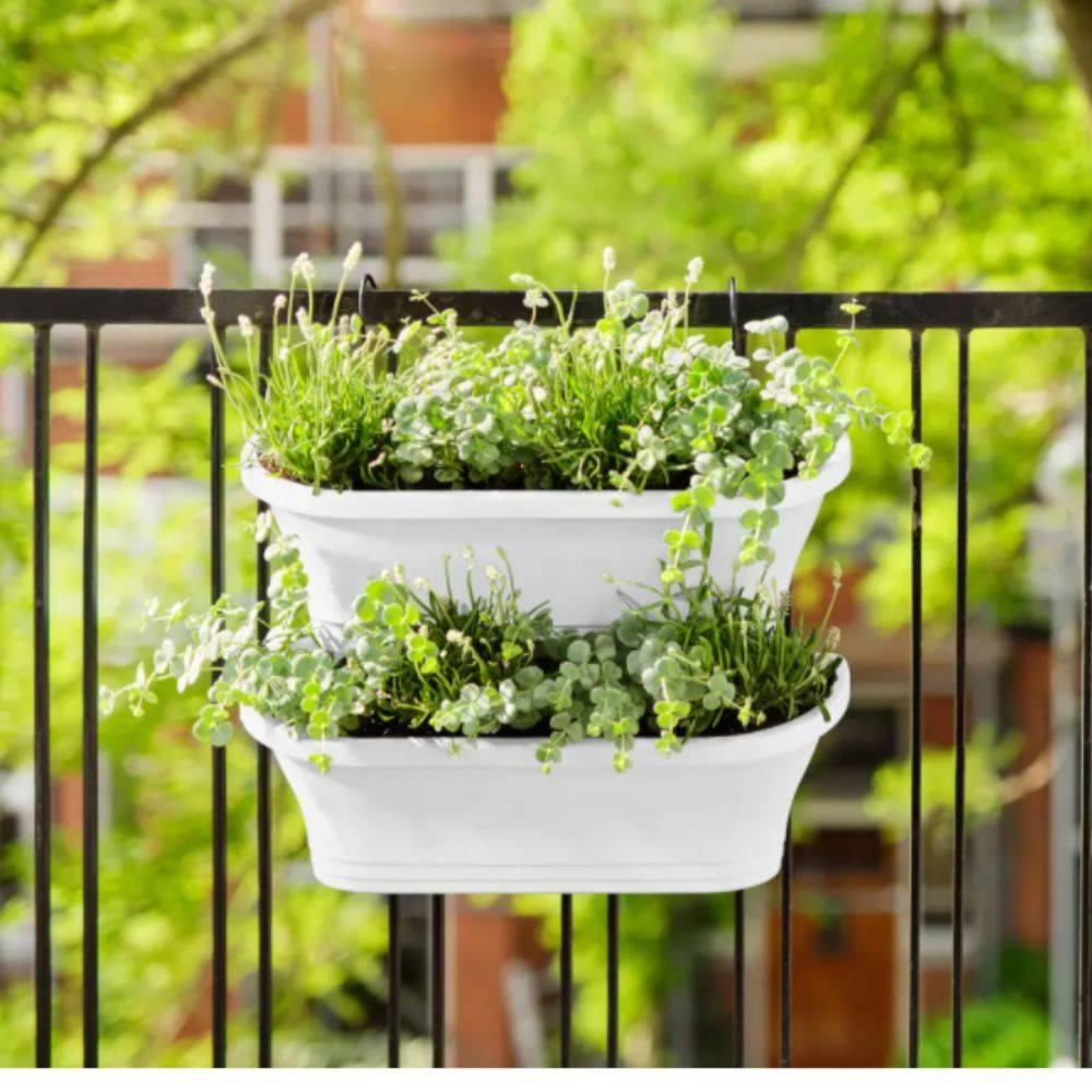 Lot de 2 Balconnières Polypropylène Vert Forest - ELHO - Image 6