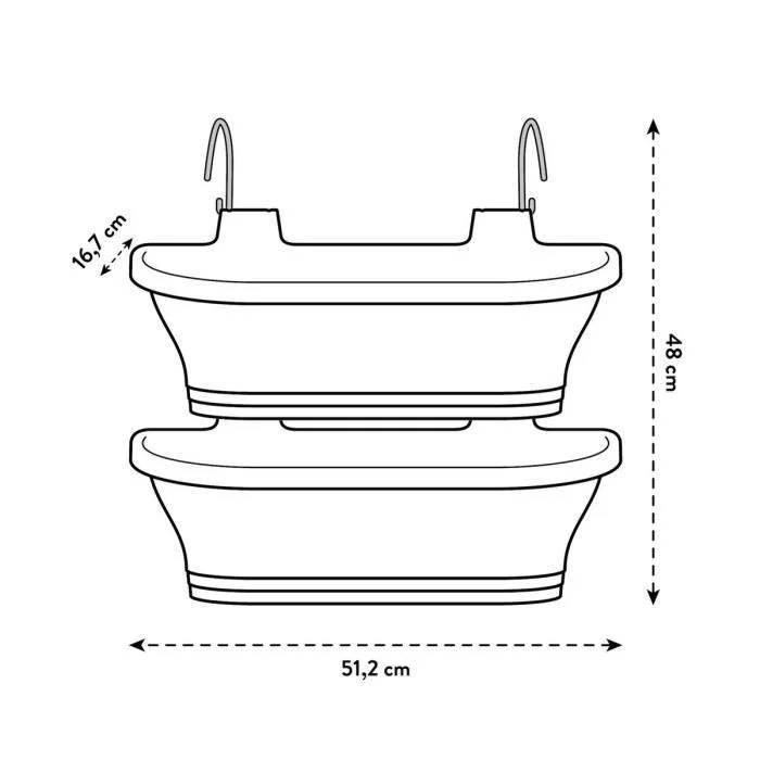 Lot de 2 Balconnières Polypropylène Vert Forest - ELHO - Image 14