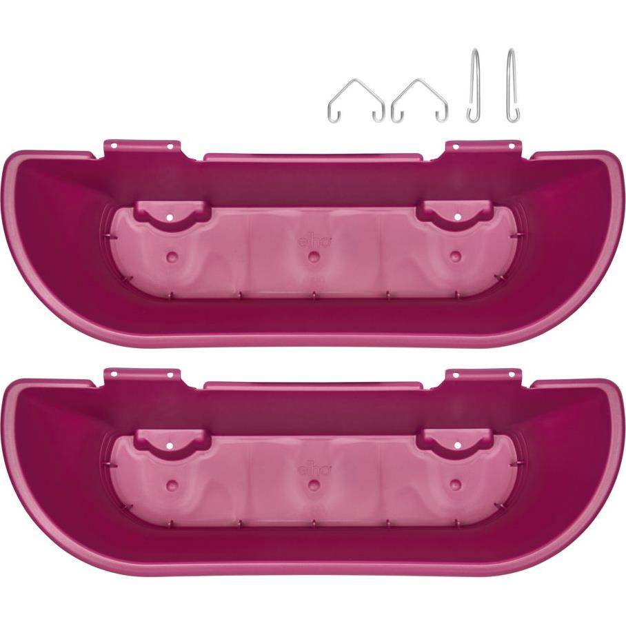 Lot de 2 balconnières rectangulaire cerise - ELHO - Image 4