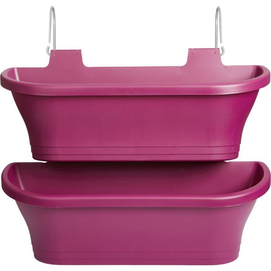 Lot de 2 balconnières rectangulaire cerise - ELHO - Image 5