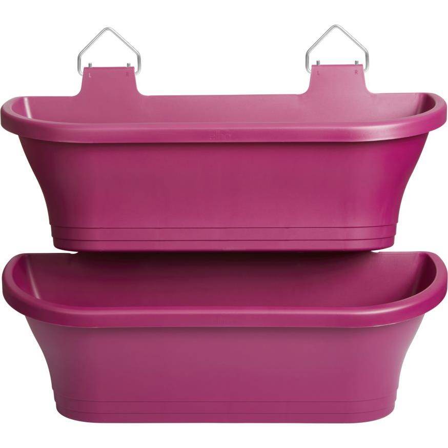 Lot de 2 balconnières rectangulaire cerise - ELHO - Image 1
