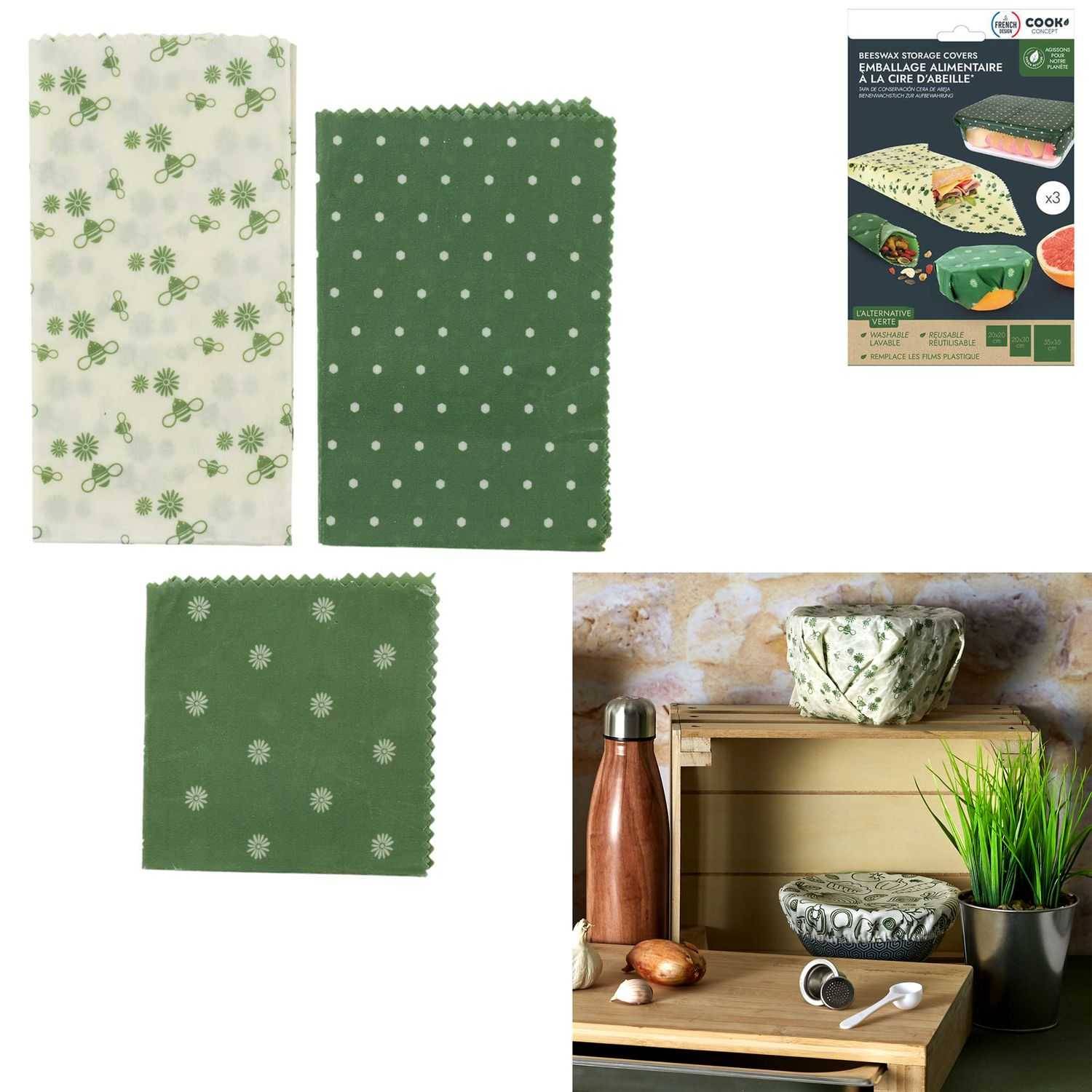 Emballage alimentaire cire d'abeille – COOK CONCEPT