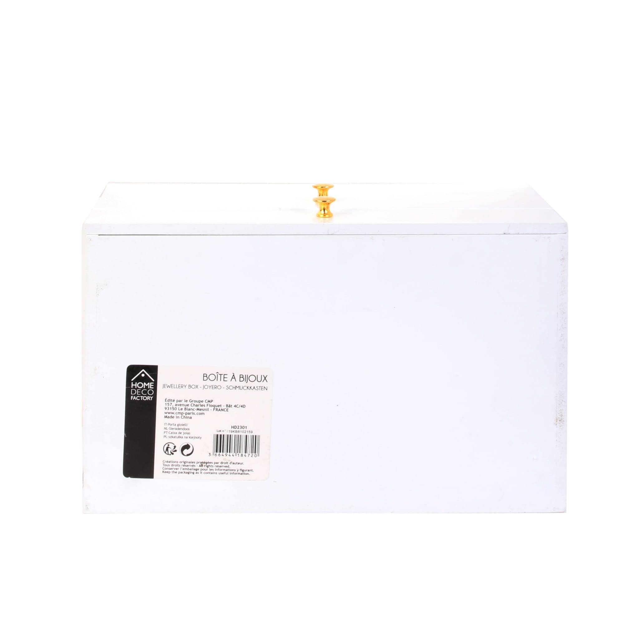 Boite à bijoux rangement Blanc - L.24 x l.15 x H.13 cm - Image 3