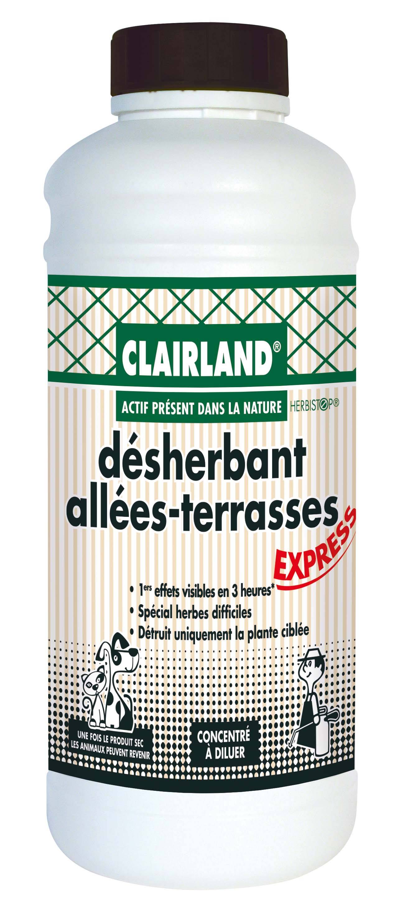 Clairland Biocontrôle - Désherbant allées, terrasses concentré 910 mL - Clairland Biocontrôle