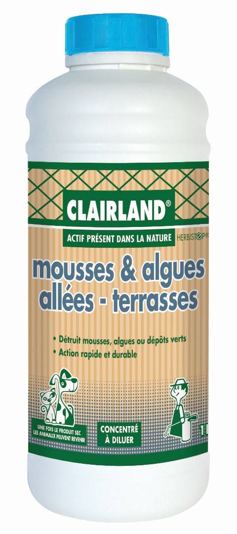 Clairland Biocontrôle - Mousses & algues allées terrasses concentré 1L - Clairland Biocontrôle - Image 1