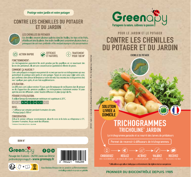 Greenapy - Prépayé Tricholine Jardin anti-chenilles du potager x4  - Greenapy - Image 2