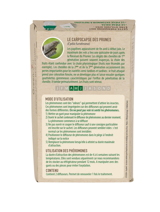 Greenapy - Phéromone Carpocapse des prunes Cydia funebrana boîte de 2 capsules - Greenapy - Image 6