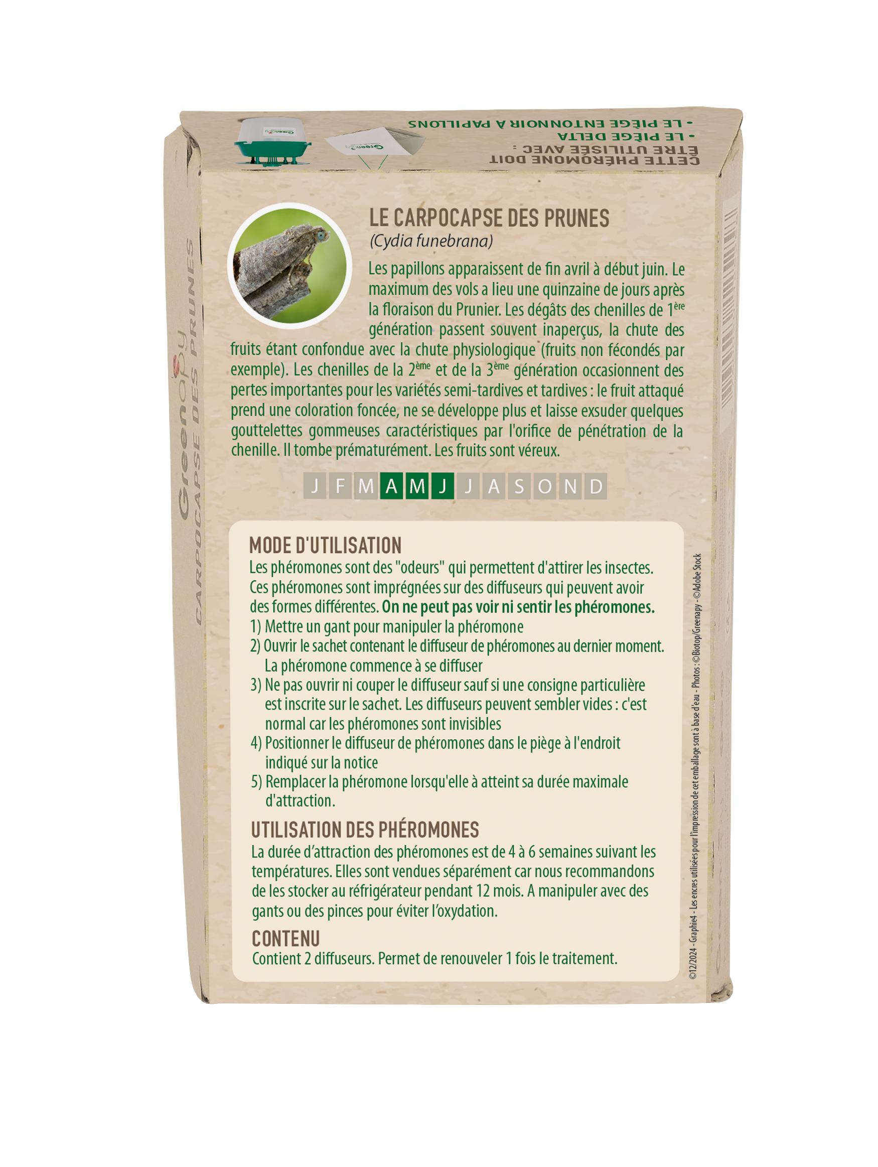 Greenapy - Phéromone Carpocapse des prunes Cydia funebrana boîte de 2 capsules - Greenapy - Image 6