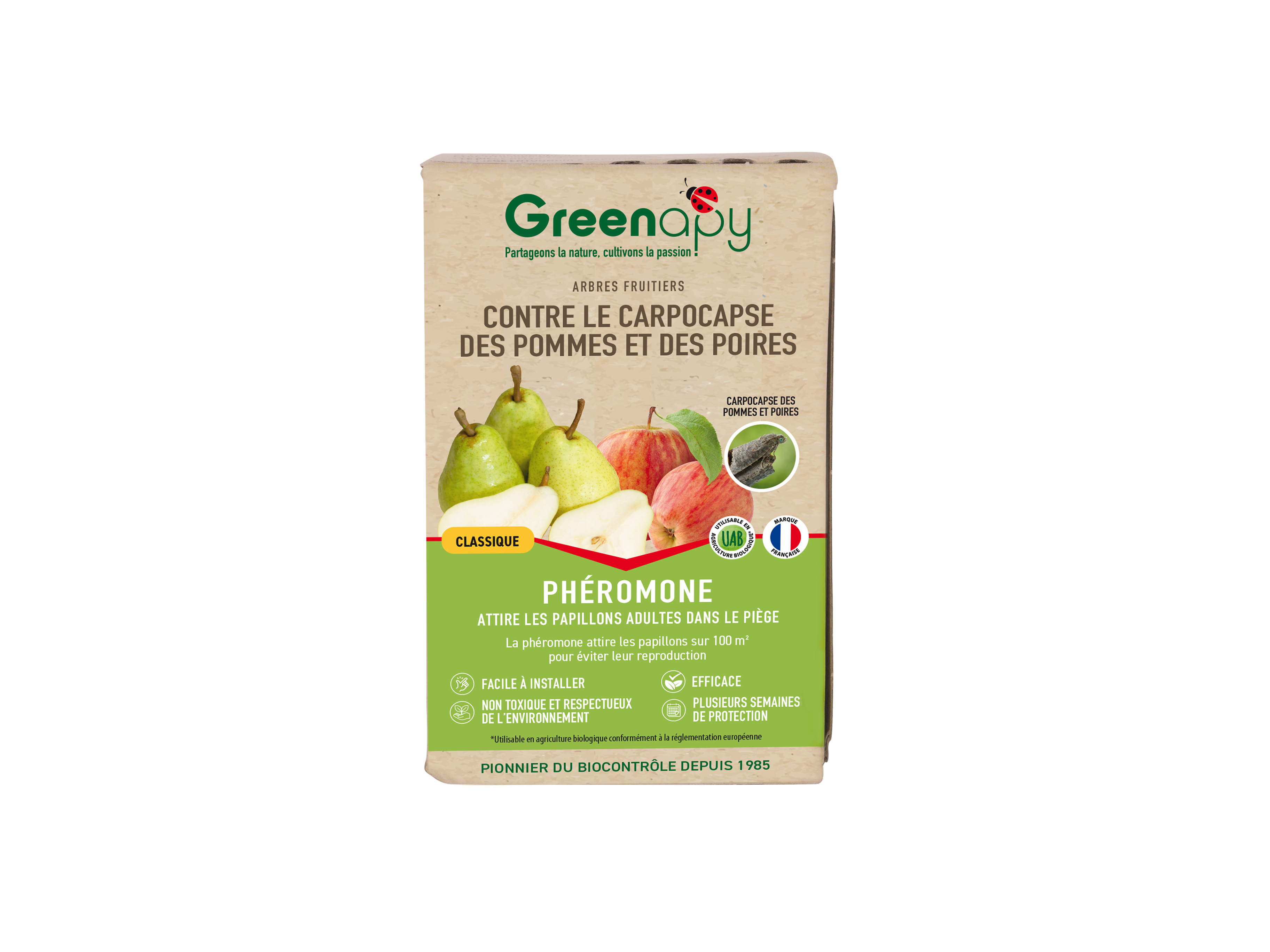 Greenapy - Phéromone carpocapse des pommes et des poires Cydia pomonella boîte de 2 capsules - Greenapy - Image 1