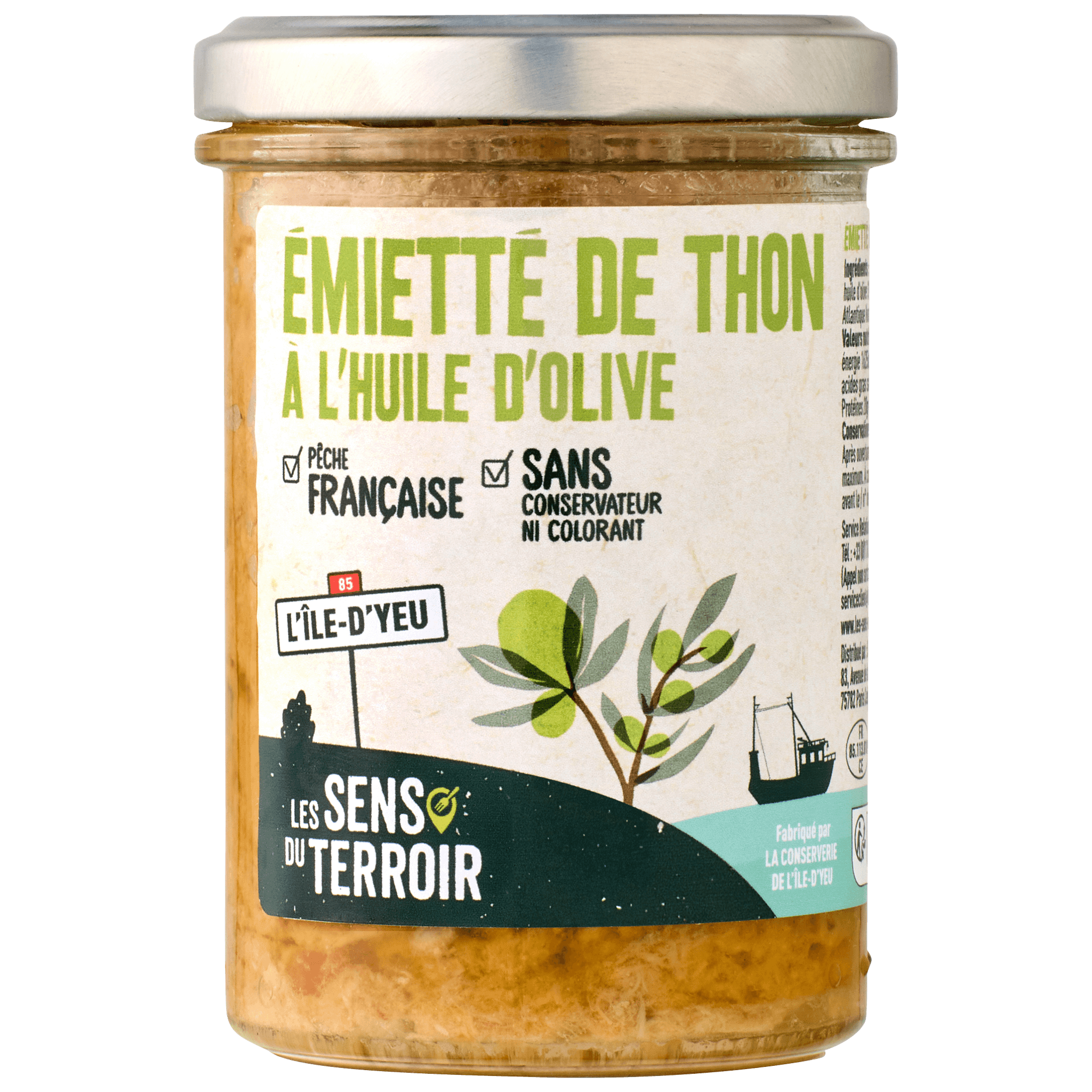 Les Sens du Terroir - Emiettés de thon à l'huile d'olive 185 g - Les Sens du Terroir