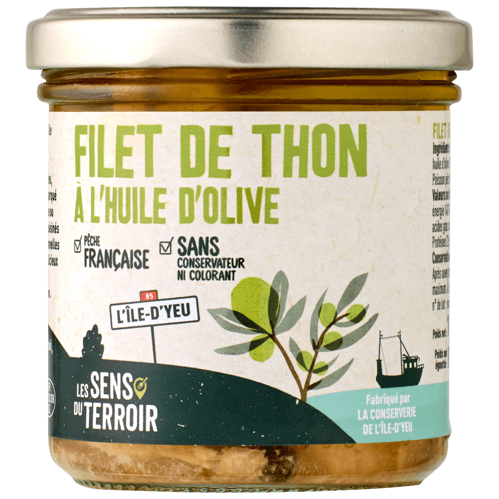 Les Sens du Terroir - Filet de thon à l'huile d'olive 140 g - Les Sens du Terroir