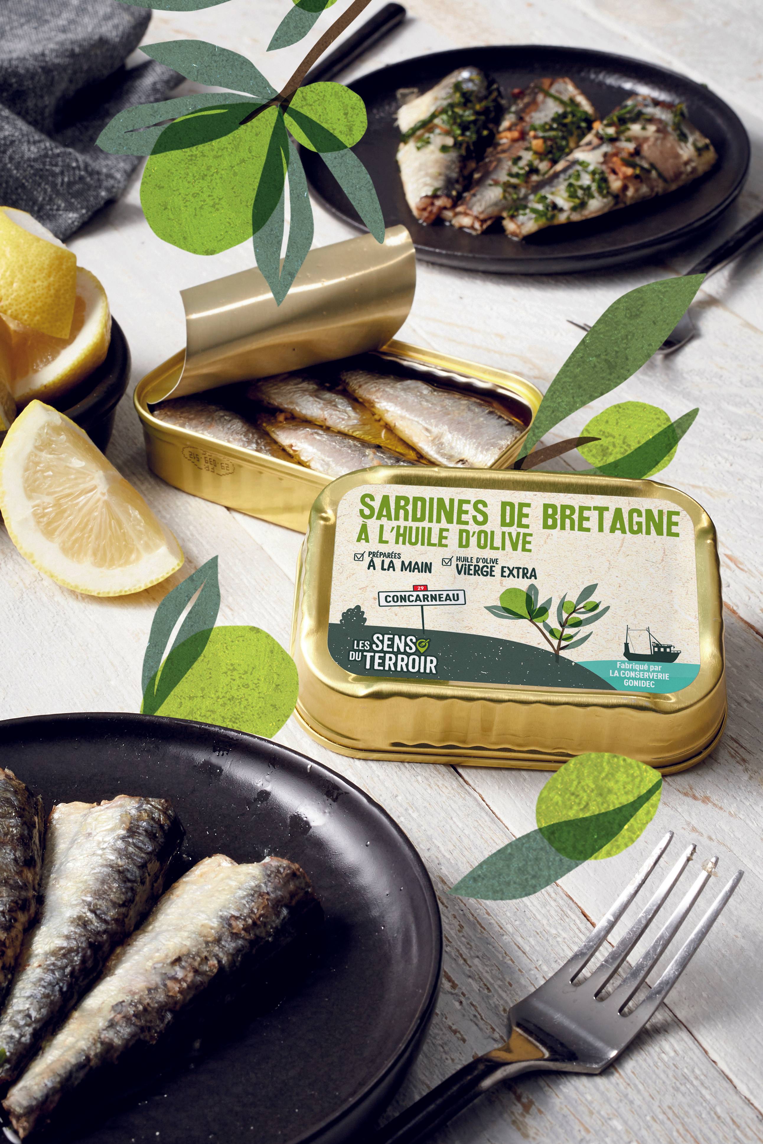 Les Sens du Terroir - Sardines de Bretagne à l'huile d'olive 115 g - Les Sens du Terroir - Image 2