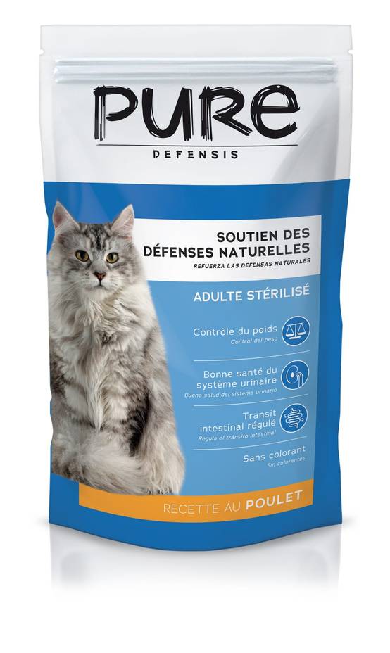 Pure Family - Croquettes chat stérilisé au poulet 3kg - Pure Defensis