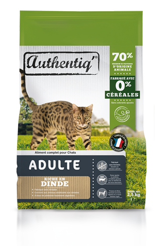 Authentiq - Alimentation Chat Authentiq'adulte L.22 x l.9,5 x H.44 cm