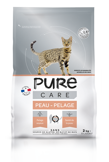 Pure - Croquettes chat peau sensible pelage terne 2 kg - Pure Care
