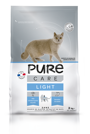 Pure - Croquettes chat light 2kg - Pure Care