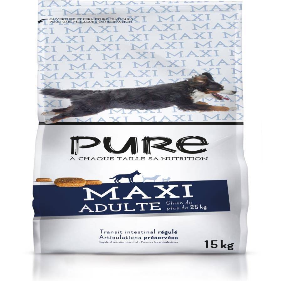 Pure - Croquettes chien grande taille Maxi Adulte 15kg - Pure Family