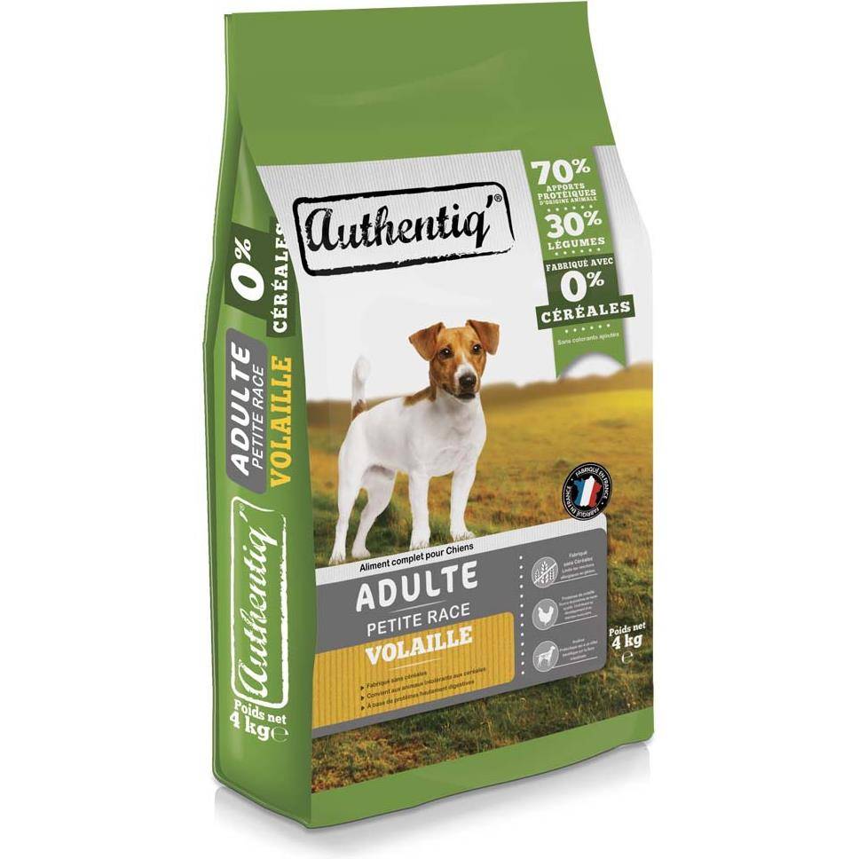 Authentiq - Croquettes Chien Petite Taille à la Volaille AUTHENTIQ' 4kg