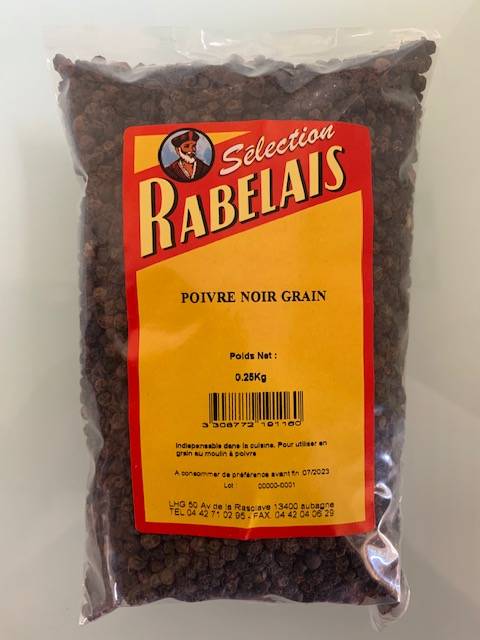Rabelais - Poivre noir en grain 250 g - Rabelais