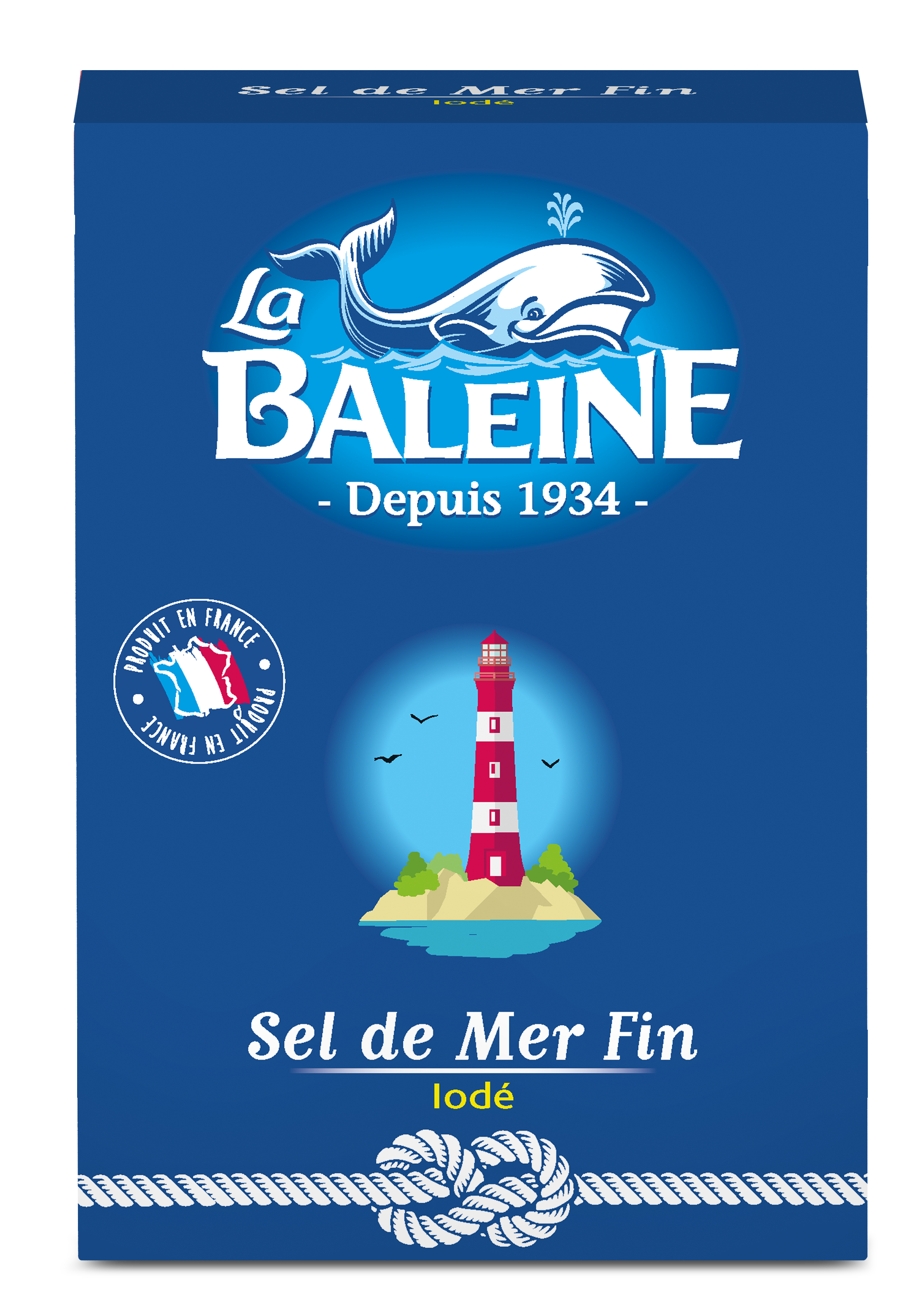 La baleine - Sel de mer fin iodé 1 kg - La Baleine