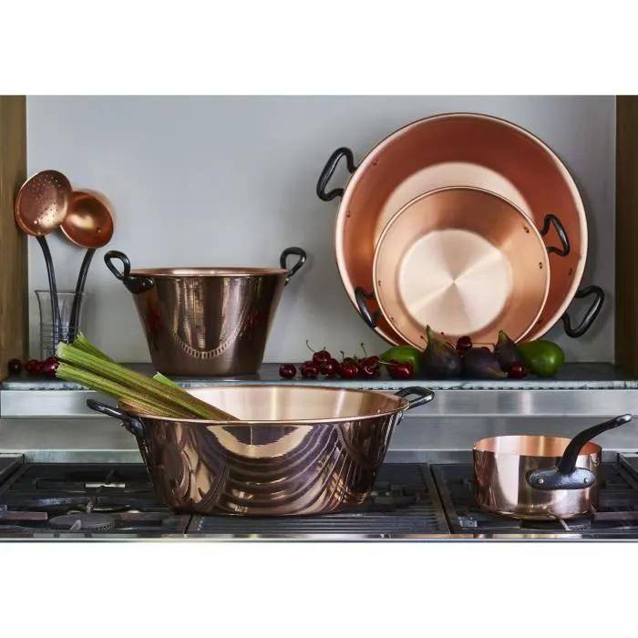 Baumalu - Bassine à confiture cuivre Ø38 cm ép. 1,2 mm 9 L –  Cuivre de France - Image 2