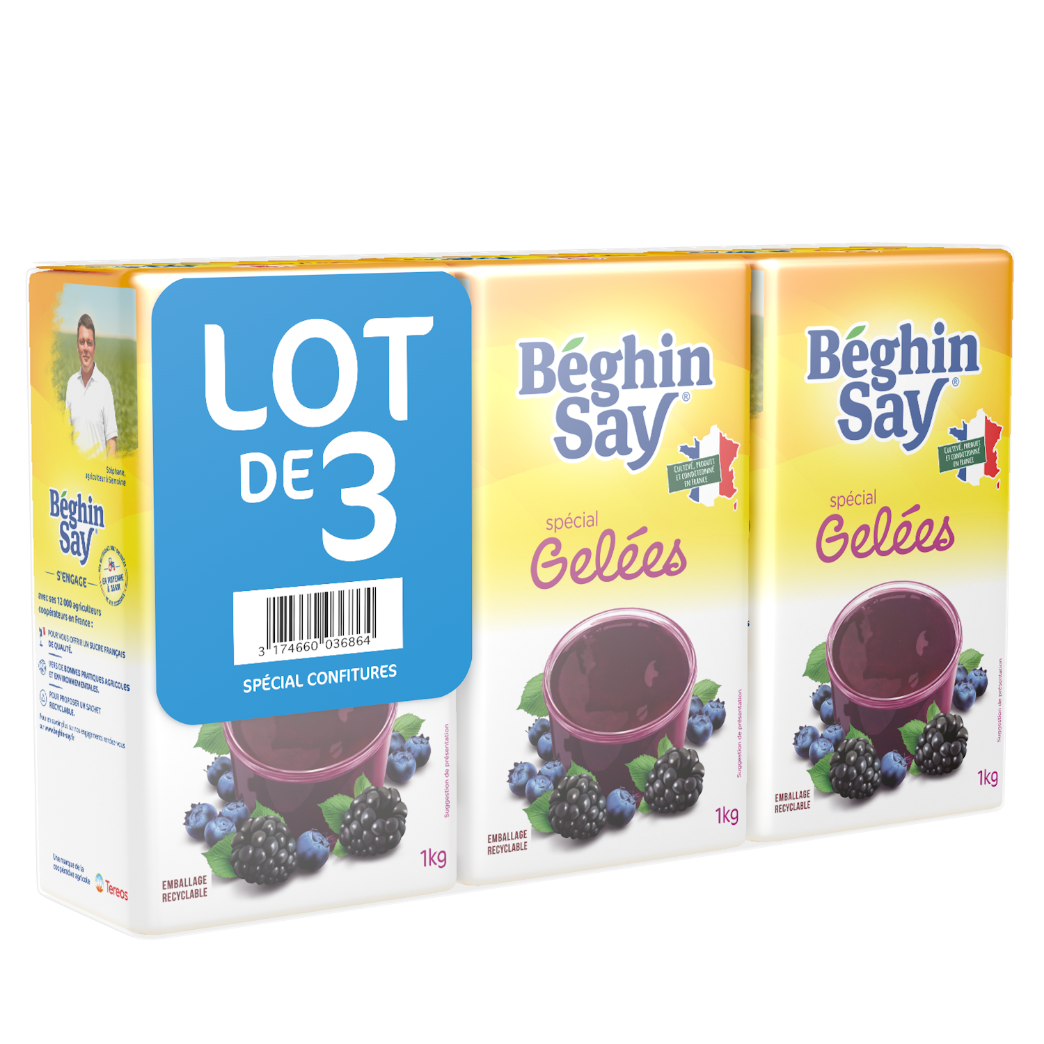 Beghin Say - Sucre spécial gelée 1kg x3 - Beghin Say