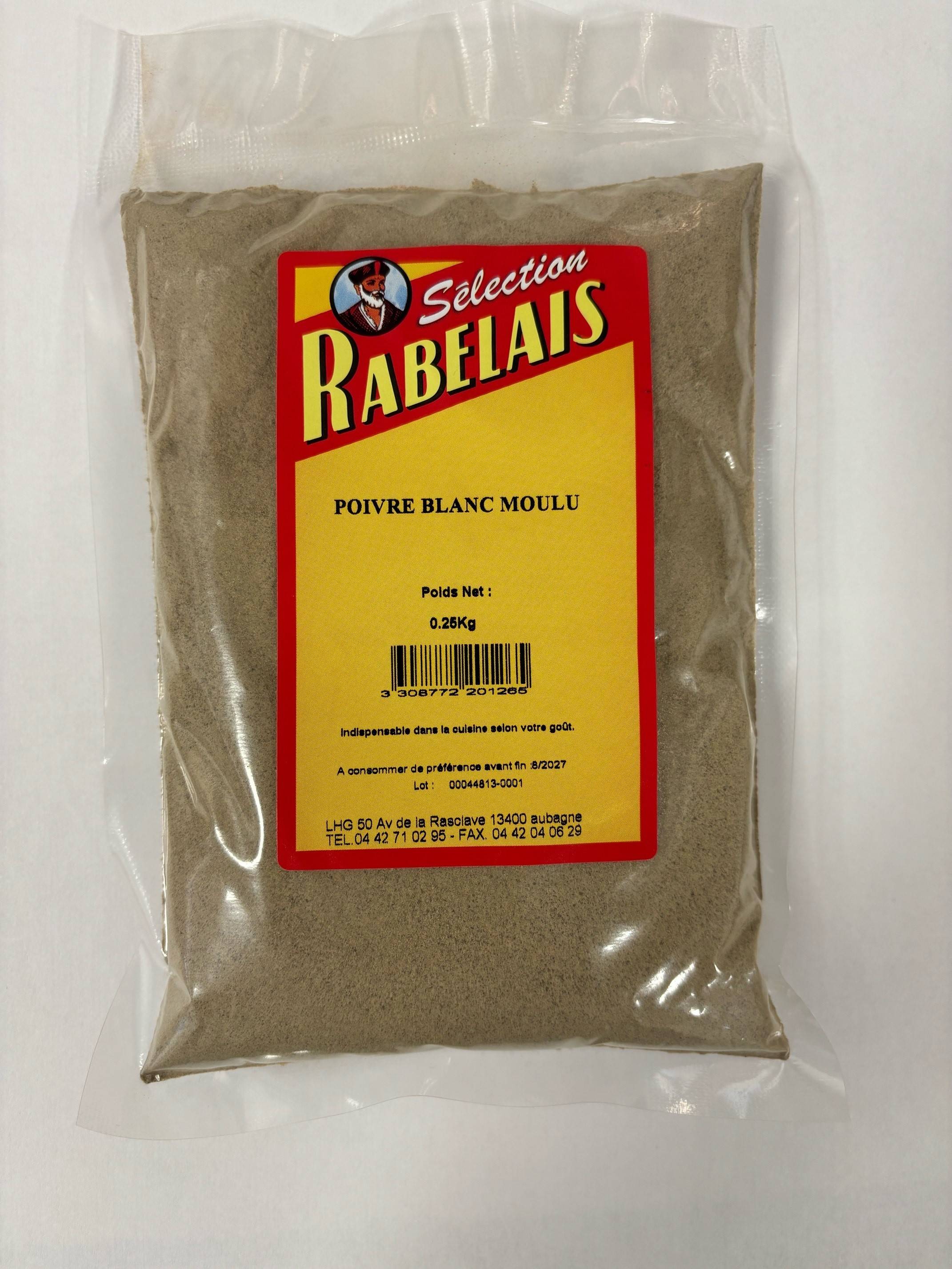 Rabelais - Poivre blanc moulu 250 g - Rabelais