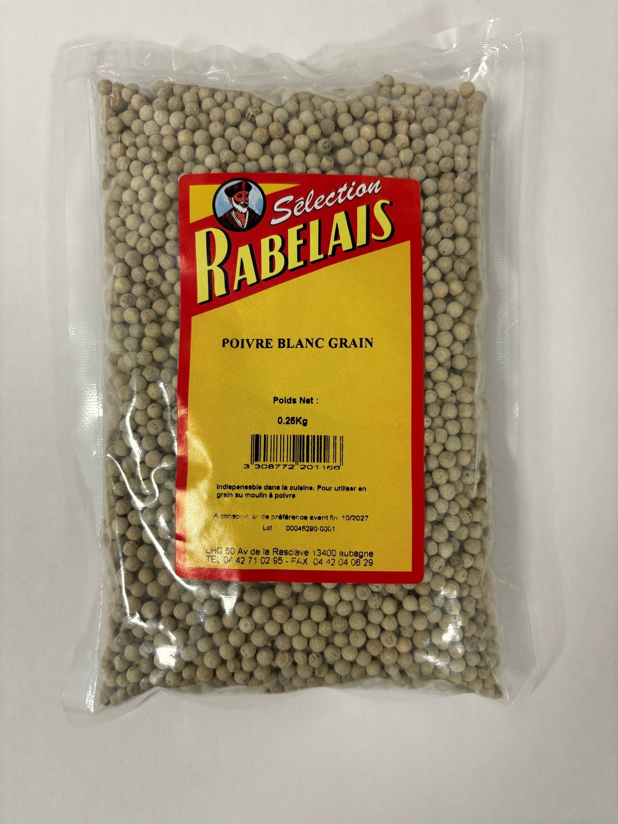 Rabelais - Poivre blanc grain 250 g - Rabelais