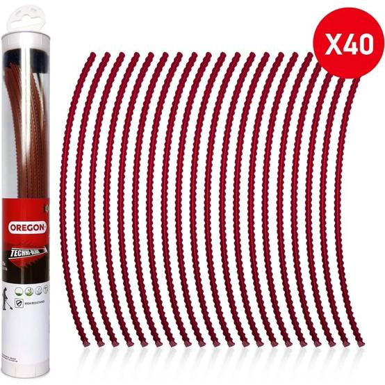 Fil débroussailleuse carré Techni-blade acier rouge Ø7 mm L.26 cm - Oregon - Image 1