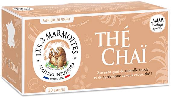 Les 2 Marmottes - Les 2 Marmottes - Thé Chaï 30 sachets - Image 1
