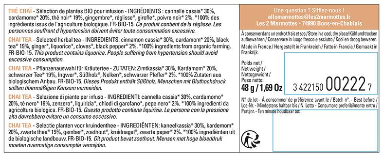 Les 2 Marmottes - Les 2 Marmottes - Thé Chaï 30 sachets - Image 2