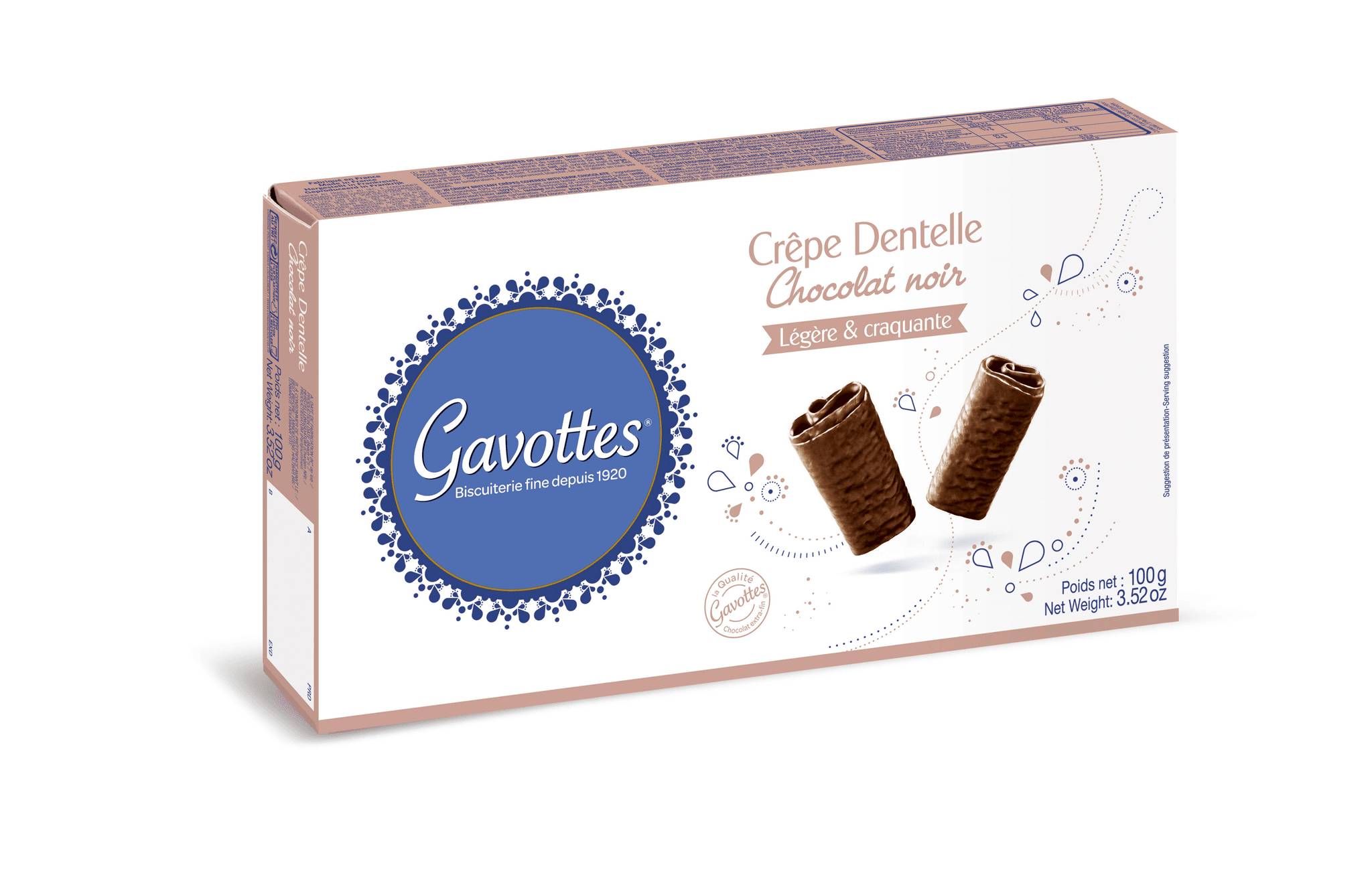 Gavottes - Gavottes - Crêpes Dentelle Chocolat noir 100 g