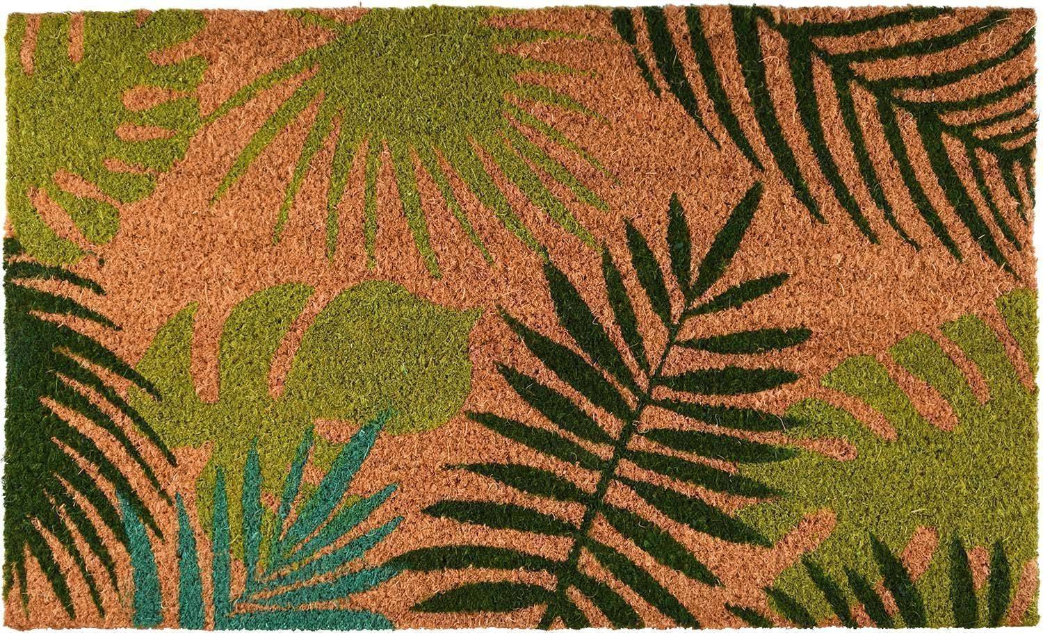 Paillasson tropical en fibres de coco marron L.75 cm l.45 cm H.1.7 cm - Image 1